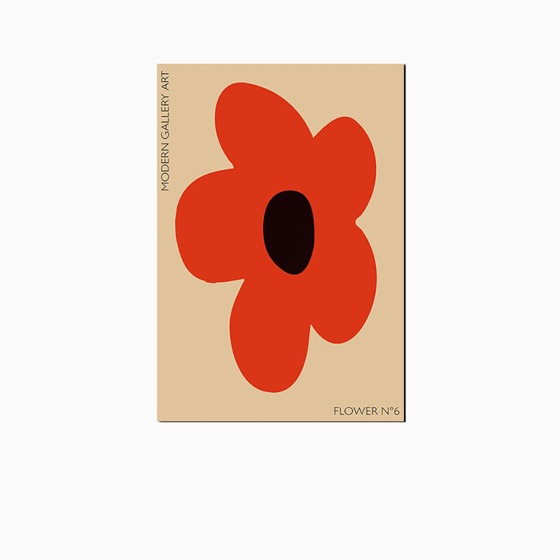 ミニマル フラワー アートポスター モダンフラワー No.6