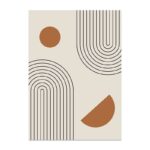 抽象デザイン ポスター アーチラインコンポジション 北欧モダン ミニマルインテリア