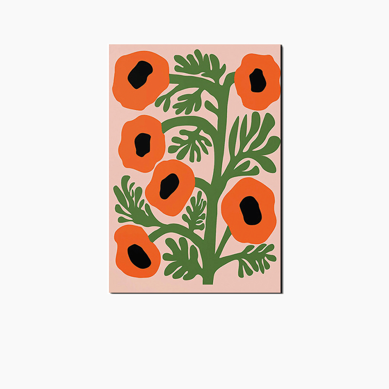 北欧ナチュラル ポスター ピンクポピー 北欧デザイン
