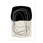 抽象デザイン ポスター モダンラインフォーム 北欧ミニマル モノトーンアート