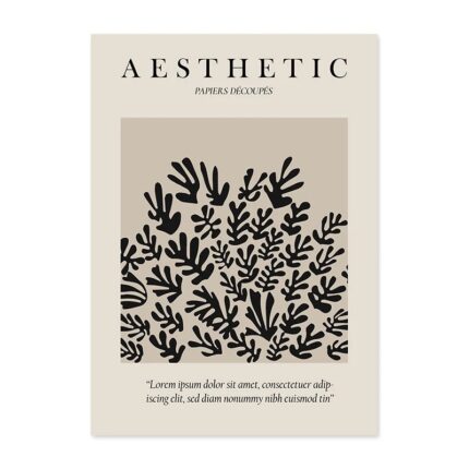 抽象デザイン ポスター アステティックカットアウト 北欧インテリア モダンアート