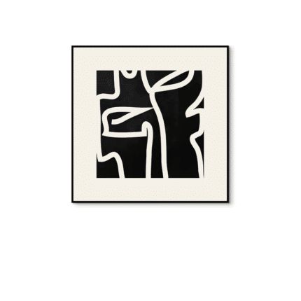 北欧風シンプル ポスター ブラックアブストラクトライン モダンアート キャンバスポスター momokoart