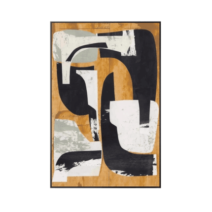 モダンアート ブラックアンドブラウン ポスター MomokoArt