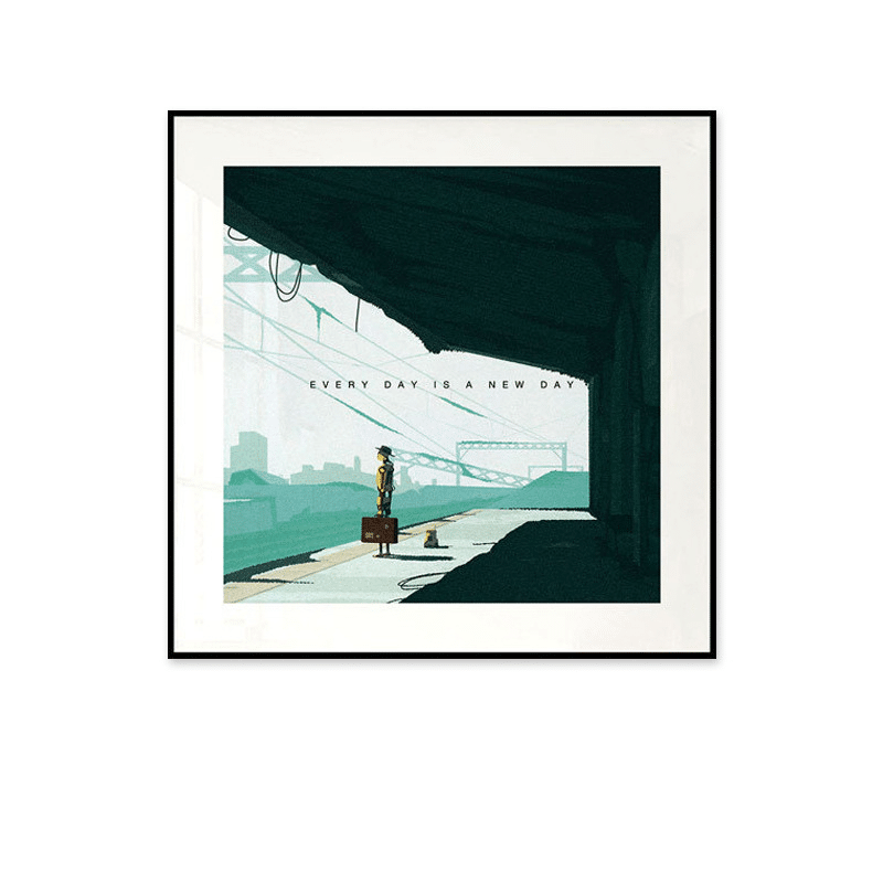 D EVERY DAY IS A NEW DAY No.4 メッセージアート ポスター