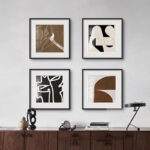 ブラウンブロックカーブ｜北欧風 抽象アート ポスター - 画像 (5)