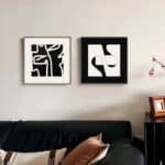 ブラウンブロックカーブ｜北欧風 抽象アート ポスター - 画像 (3)