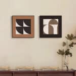 ブラウンブロックカーブ｜北欧風 抽象アート ポスター - 画像 (2)