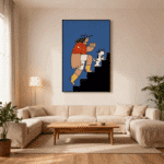 ステップドッグのポップアートポスター｜カラフルキャラクターアート｜MomokoArt