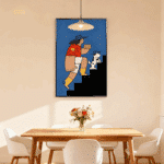 ステップドッグのポップアートポスター｜カラフルキャラクターアート｜MomokoArt