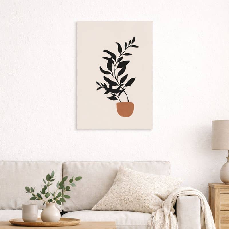 sku-10004-nordic-line-art-canvas-plant-main 北欧ミニマルな植物モチーフを描いたラインアート