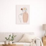 北欧ミニマルな人物モチーフを描いたラインアート