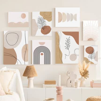 北欧インテリアに合わせた抽象アートの飾り方