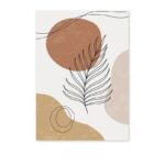 北欧ミニマル ライン キャンバスアート｜アースカラーのボタニカルモチーフ - 画像 (2)