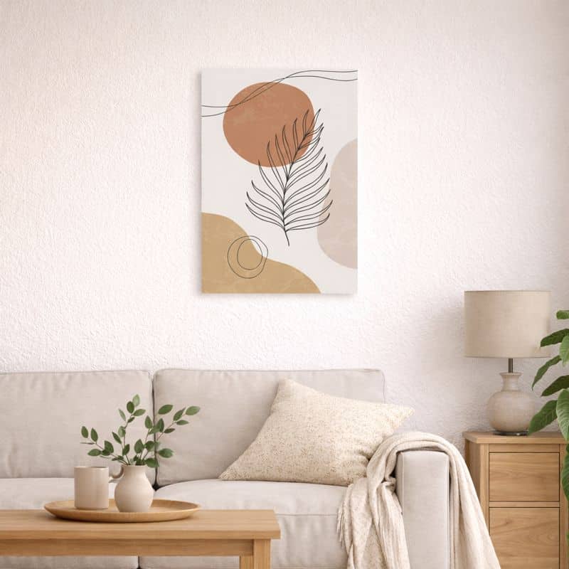 sku-10008-nordic-line-art-canvas-botanical-main ナチュラルな空間に飾ったボタニカルモチーフのアート