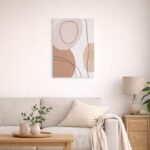 北欧ミニマルなやわらかな抽象フォルムのラインアート