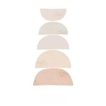 北欧ミニマルな半円レイヤー抽象アート