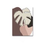 北欧ミニマル ボタニカル キャンバスアート｜抽象リーフとレイヤード配色 - 画像 (2)