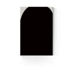 北欧ミニマル 抽象 キャンバスアート｜ブラックアーチと静寂のフォルム - 画像 (2)