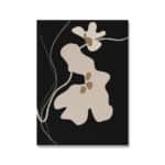 北欧ミニマル 抽象 キャンバスアート｜ブラックライン ナチュラルフォルム - 画像 (2)