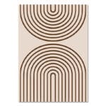 北欧ミニマル 抽象 キャンバスアート｜ブラウンライン アーチパターン - 画像 (2)