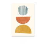 北欧ミニマル 抽象 キャンバスアート｜ジオメトリック レイヤード構成 - 画像 (2)