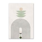 北欧ミニマル 抽象 キャンバスアート｜アーチラインとレイヤーフォルムのバランスデザイン - 画像 (2)