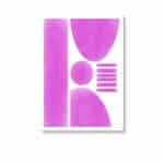 北欧ミニマル 抽象 キャンバスアート｜ピンクパープル ジオメトリック構成 - 画像 (2)