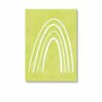 北欧ミニマル 抽象 キャンバスアート｜グリーンアーチライン ジオメトリック - 画像 (2)