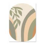 北欧ミニマル 抽象 キャンバスアート｜アーチライン リーフボタニカル - 画像 (2)