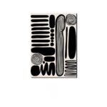 北欧ミニマル 抽象 キャンバスアート｜ブラックブラッシュ パターンデザイン - 画像 (2)