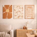 北欧ミニマルフラワーアートのコーディネート例