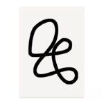 北欧ミニマル 抽象 キャンバスアート｜ブラックライン フリーフォーム - 画像 (2)