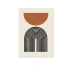 北欧ミニマル 抽象 キャンバスアート｜アーチラインとサンシェイプ - 画像 (2)