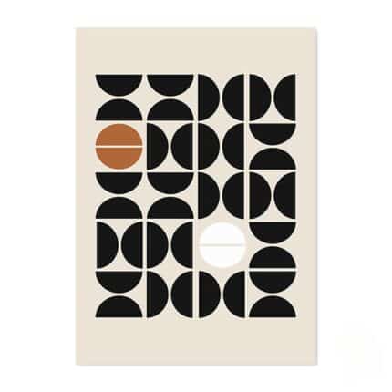 北欧ミニマルな幾何学モチーフの抽象アート