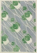 世界の名画キャンバス「Green Geometric（1915）」幾何学植物モチーフの抽象デザイン。