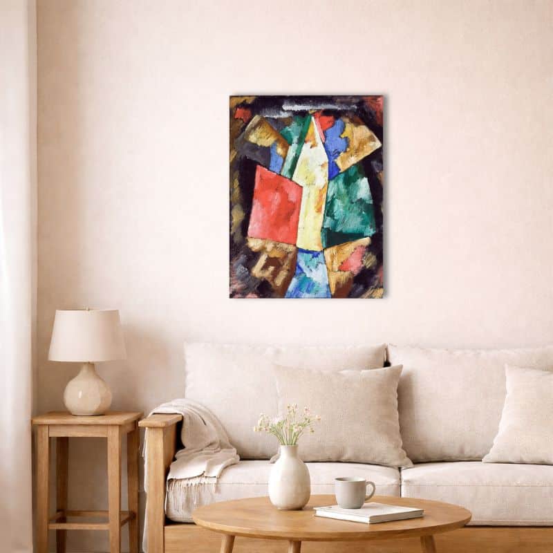 mg-10003-scene 抽象名画キャンバスを飾った北欧モダンリビング空間(A3サイズ)