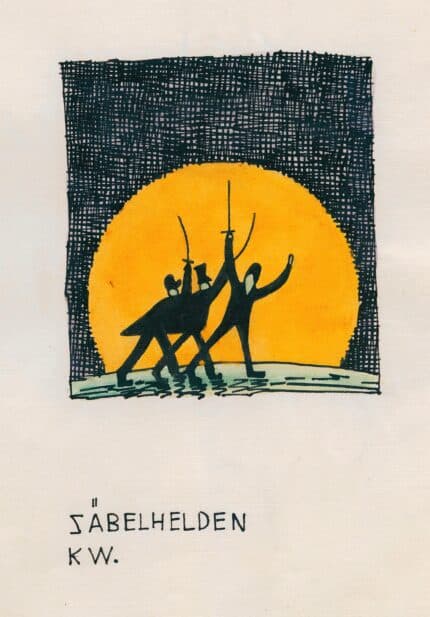 世界の名画 キャンバス イエロー背景 シルエット構成