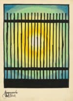 世界の名画 キャンバス 抽象構成 縦線デザイン