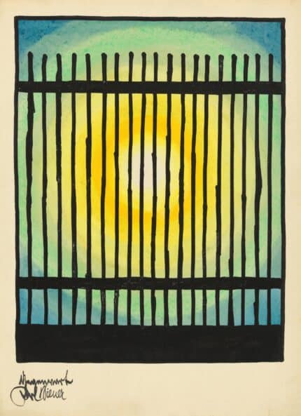 世界の名画 キャンバス 抽象構成 縦線デザイン