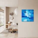 玄関を洗練された印象に整えるブルームーン キャンバスアート