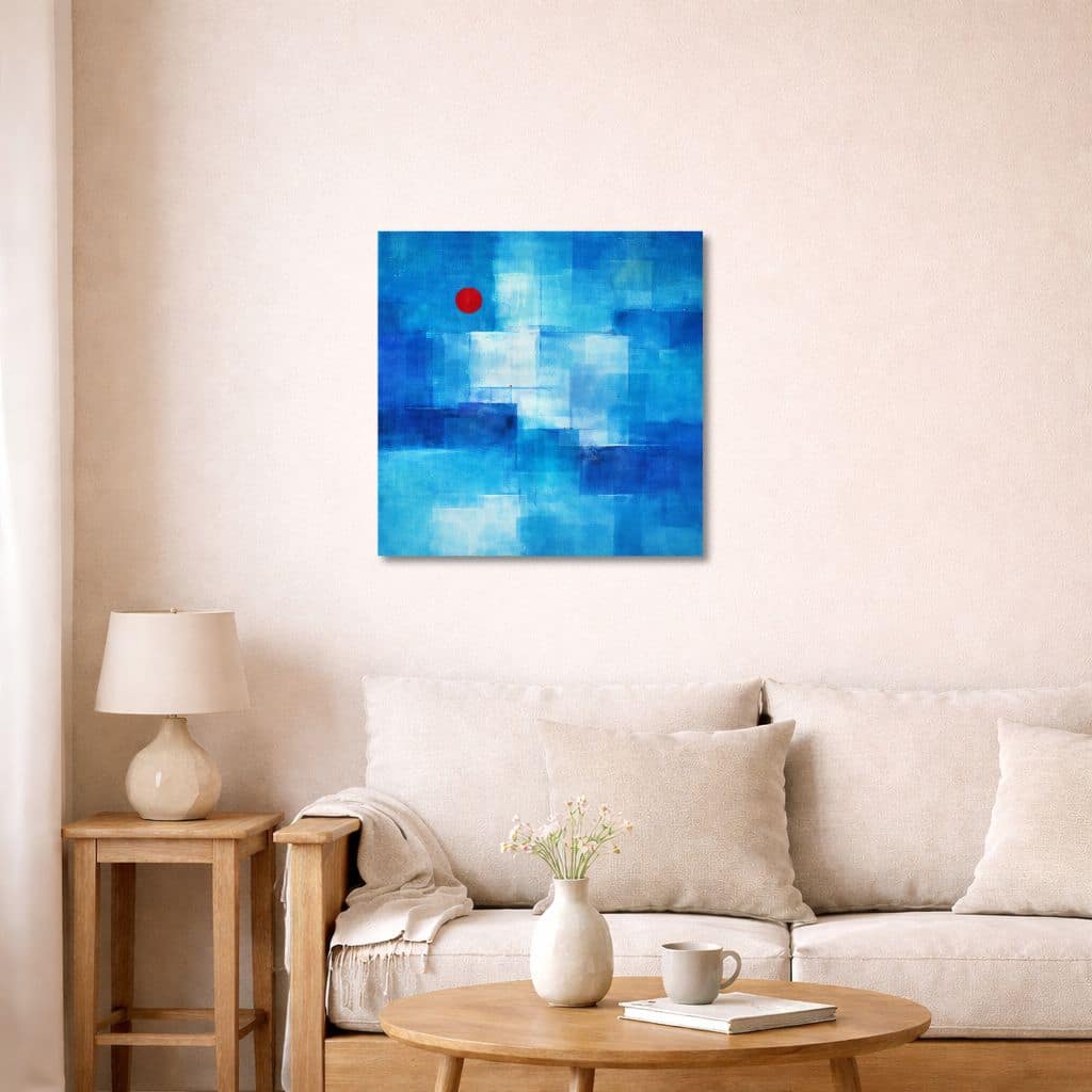 blue-moon-canvas-art-livingroom ブルームーン キャンバスアートを飾ったリビング空間