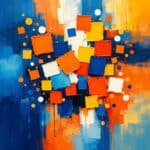 カラーブロック キャンバスアート メイン画像