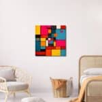 寝室に映えるカラーリズム キャンバスアート