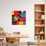 ダイニングをモダンに彩るカラーリズム キャンバスアート