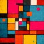 北欧ミニマル 抽象 キャンバスアート｜カラーリズム グリッド - 画像 (2)