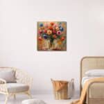 寝室に映えるカラーローズ キャンバスアート