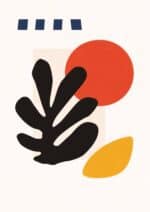 北欧ミニマル 抽象 キャンバスアート｜ブラックボタニカル モダンアート - 画像 (2)