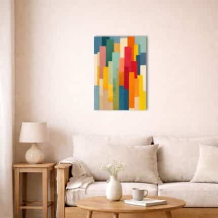 北欧ミニマル 抽象 キャンバスアートのカラーブロックモダンデザイン。