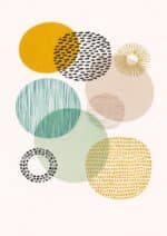 北欧ミニマル 抽象 キャンバスアート｜ジオメトリックサークル モダンアート - 画像 (2)