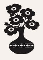 北欧ミニマル フラワー キャンバスアート｜モノトーン ボタニカルデザイン - 画像 (2)